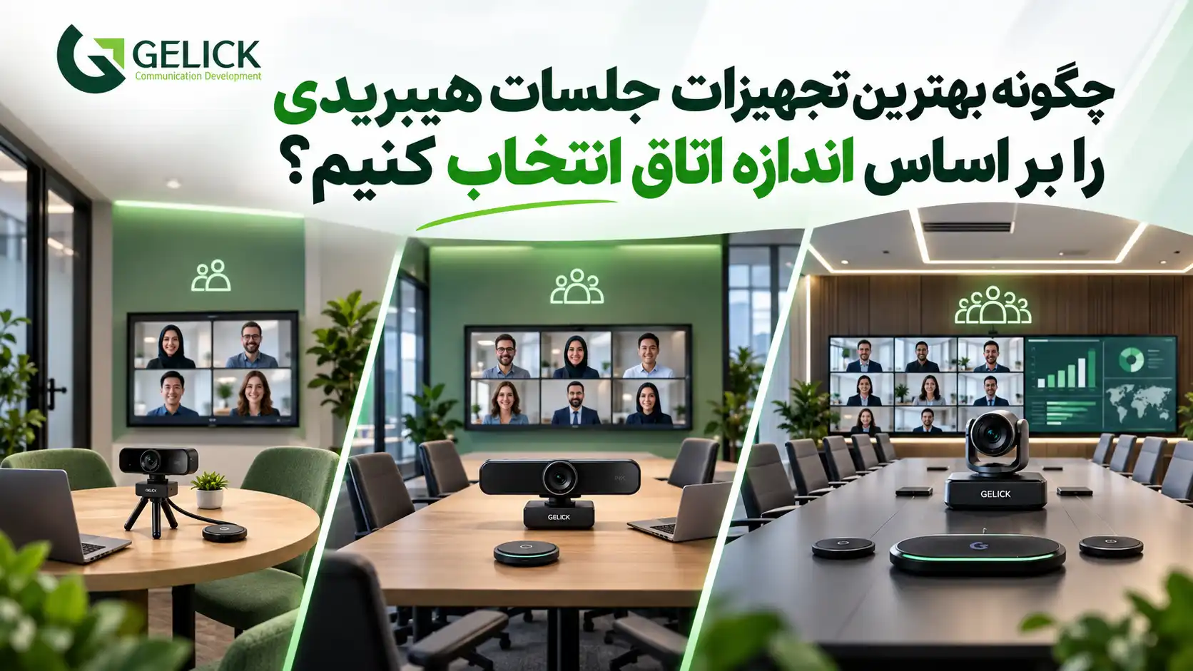 چگونه بهترین تجهیزات جلسات هیبریدی را بر اساس اندازه اتاق انتخاب کنیم